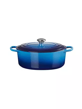 LE CREUSET | Gusseisen-Bräter mit Deckel Oval 31cm 6,3l SIGNATURE Azure | 